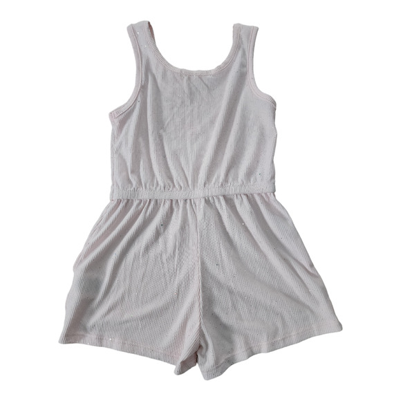NWOT Young ❤️ Hearts Toddler Girl Pink/ Silver Sparkles Romper 5 - Picture 2 of 3